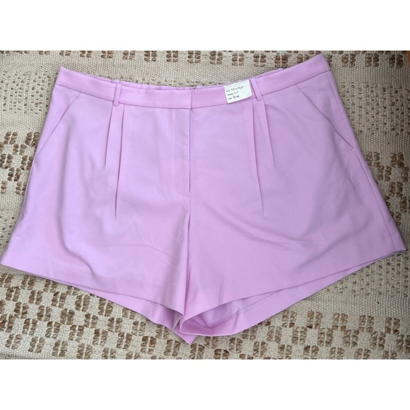 Abercrombie & Fitch Pants - Abercrombie Sloane Pink / Lilac Tailored Sloane Shorts 4.5 inseam NEW Plus 24